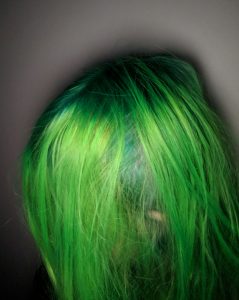 lime green hair